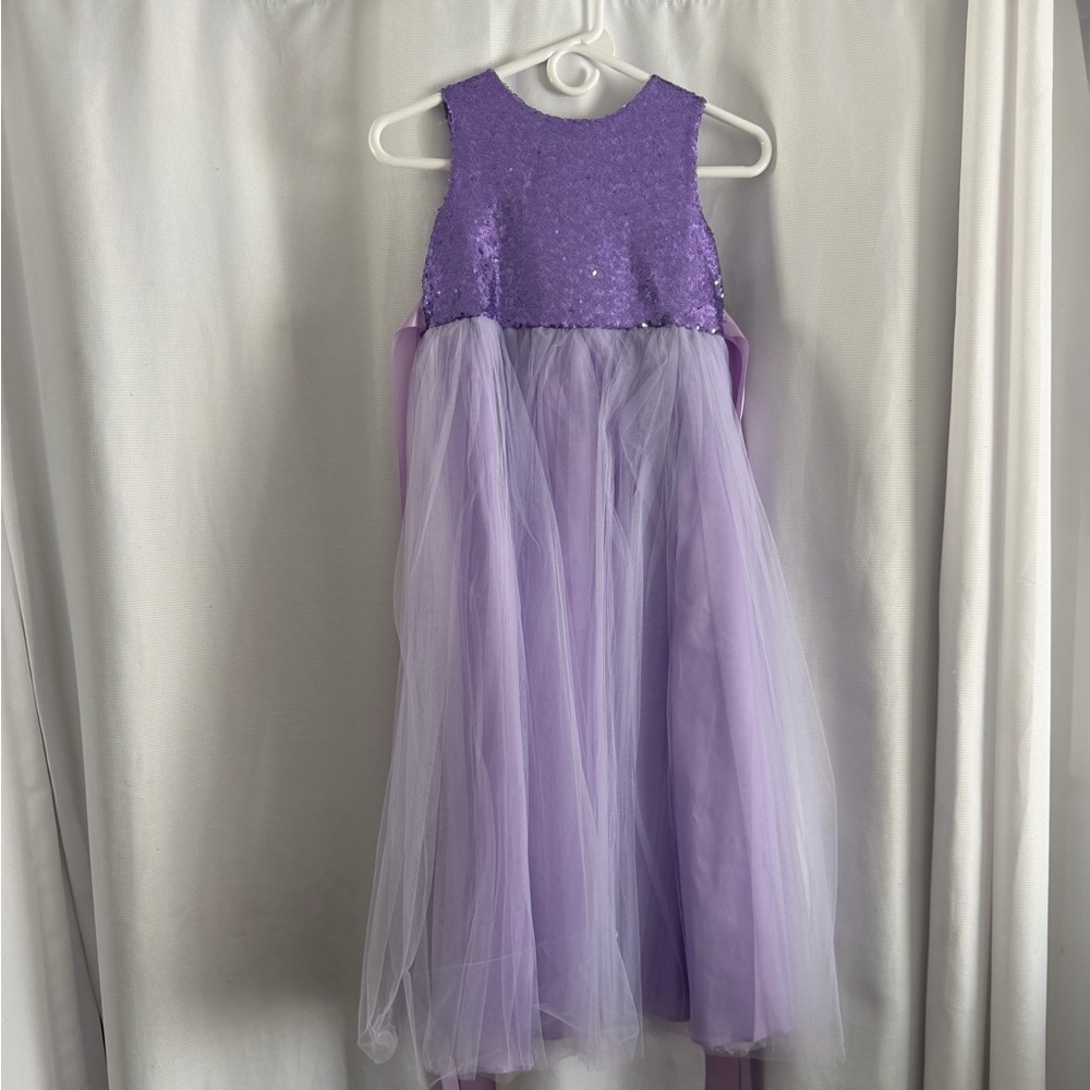 NEW Lilac Sequin Tulle Girls' Dress - size 10